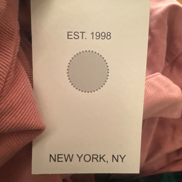 Lini Women's Pink Denim Ruffle V-Neck Short-Sleeve Belted Crop Jumpsuit M - Picture 5 of 6